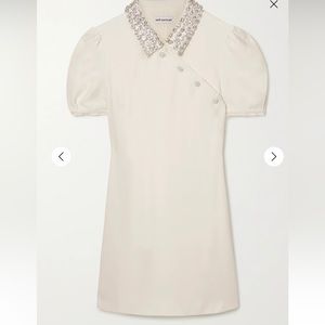 Self-Portrait Crystal-embellished crepe mini dress, Size UK 8 (US4), NWT